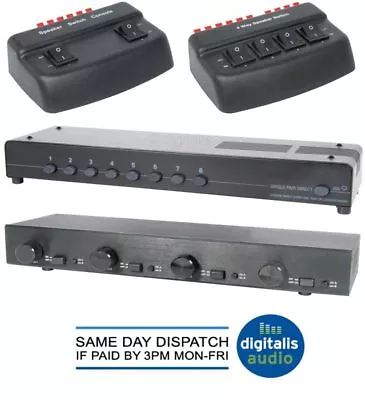 2 4 8 Way Zonal Speaker Selector Switch Port Splitter Audio Distribution Box • £19.99