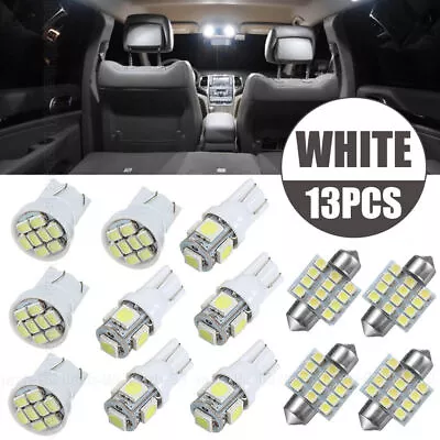 13x Car Interior Parts LED Lights For Dome License Plate Lamps Bulbs White Decor • $8.87