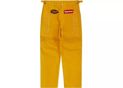 Supreme Vanson Leathers Cordura Denim Racing Pant Yellow • $425