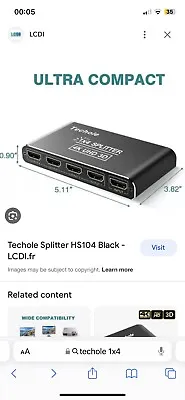 Techole HS104 4 Ports HDMI Splitter • £14.99