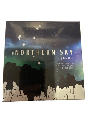 $200 • Buy 2016 $5 Northern Sky Cygnus 1oz Silver Proof Domed Coloured 