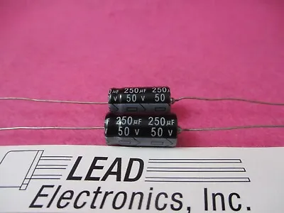 Qty 2 Capacitor   250uF 50-VOLT Axial 105 DEGREE Electrolytic   250MFD 50V • $10.29