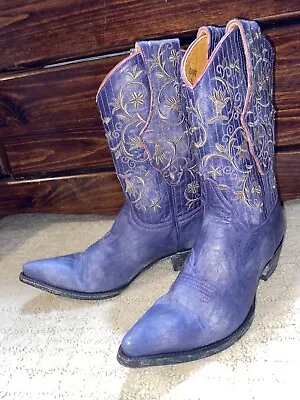 New Purple Old Gringo Cowboy Boots Beautiful Embroidered  Size 7 • $250