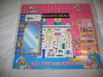 Vintage Sailor Moon Beauty Shop 3D Sticker Paper Doll Set Germany NEW • $40.47