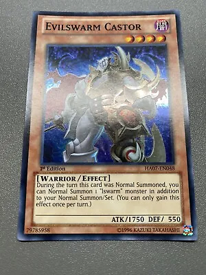 Yu-Gi-Oh! Evilswarm Castor Super Rare 1st Edition HA07-EN048 HP • $4.04