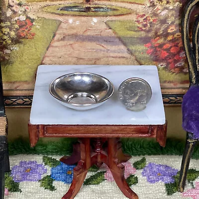 Antique Victorian Miniature STERLING SILVER BOWL Dollhouse Hallmarked Tea Set • $95
