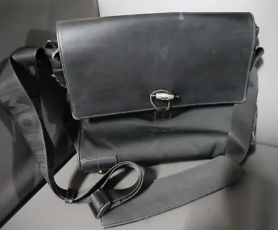 Montblanc Black Messenger Leather  Shoulder Bag 8763 • $250