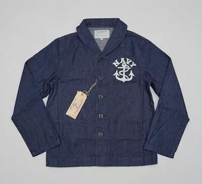 BOB DONG Retro USN Navy Deck Jacket For Men Dungaree Denim Worker Coats  • £100.79