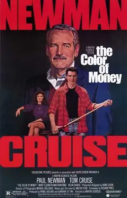 THE COLOR OF MONEY Movie POSTER 11 X 17 Paul Newman Tom Cruise A • $11.95