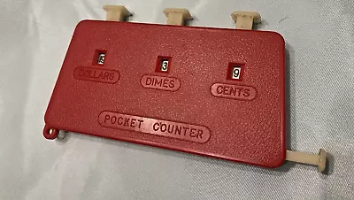 Vintage Mid Century Pocket Counter Red Plastic Japan • $9.99