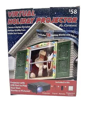 Mr Christmas Virtual Holiday Window Projector Includes 14 Holiday Movies New • $29.95