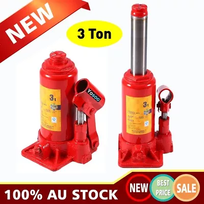 $32.88 • Buy 3Ton Hydraulic Bottle Jack Car Lift Tool Truck Caravan SUV 4WD Tractors Portable