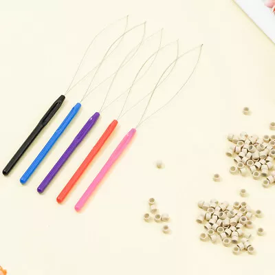 Micro Beads Hair Extensions Pulling Needle Tool Hook For I Tip Ring Feather Hair • $4.99