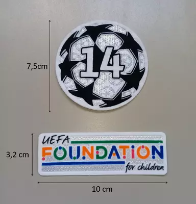 Real Madrid 14 Champions League Badge UEFA Fundation Sleeve Patch Heat Transfer • $8