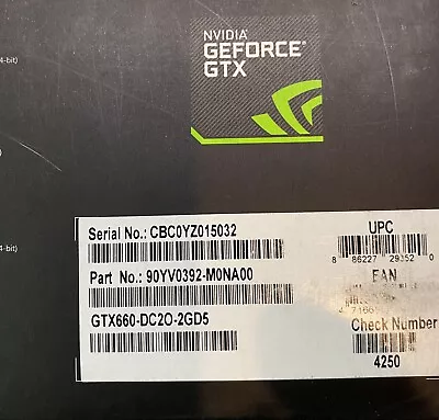 Asus GeForce GTX 660 GTX660-DC20-2GD5 DirectCUII *see Note* • $25.99