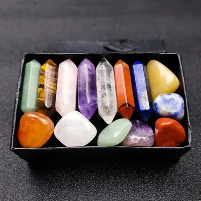 14pcs Quartz Crystal Chakra Healing Stones And Crystals Set | Meditation Stones • $14.98