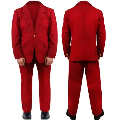 Burgundy Suit Halloween 2019 Fancy Dress Costume Mens Clown Film Movie Outfit • £28.99