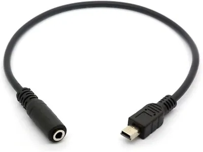 Mini USB Male To 3.5mm Female Jack Audio Headphone Adapter Cable • £6.99