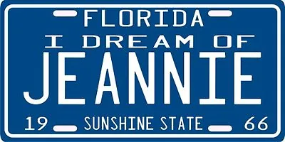 I Dream Of Jeannie 1966 Florida License Plate  • $14.95