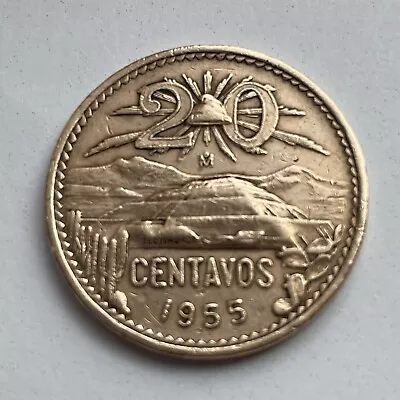 MEXICO 1955 20 CENTAVOS KEY DATE Coin • $33