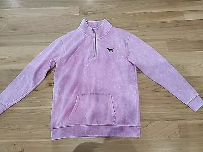 Victoria's Secret Sweatshirt Hawaii Back Spellout PINK Pullover 1/4 Zip Size S  • $39.99