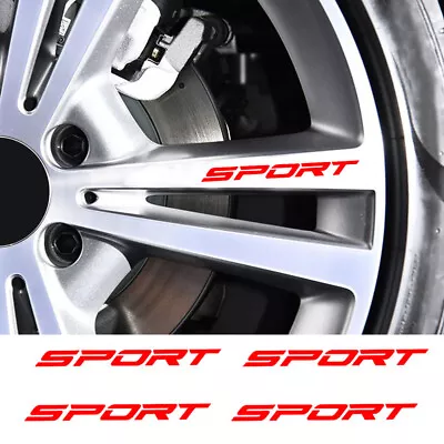 4pcs SPORT Logo Vehicle Car Rims Wheel Hub Racing Sticker Graphic Decal Strips • $3.64