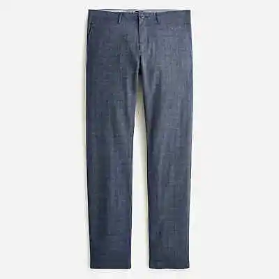 J. Crew Men's 484 Slim-fit Brushed Twill Pant Glen Plaid - $98 NWT • $40.49