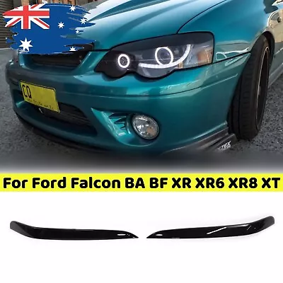 Head Light Eyelids Eyebrows Lid Black For Ford Falcon BA BF XR XR6 XR8 XT • $30.99