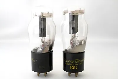 Western Electric 101L Pair Vacuum Tubes Sockets Audio Radio Valve Old Stock • $417