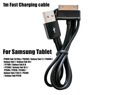 HQ 1M USB Transfer Charger Cable Black 30 Pin For Samsung Galaxy Tablet OZ • $9.95