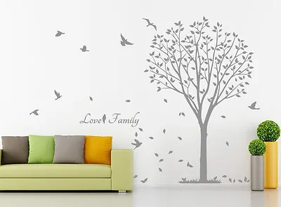 Hand Carving Love Family Tree Bird Wall Stickers Decal Vinyl Decor UK RUI188 • £55.66