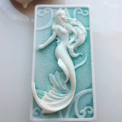 Mermaid Silicone Mold Scented Vegetable Based Beach Soap Candle Resin Cake Mould • $30.23