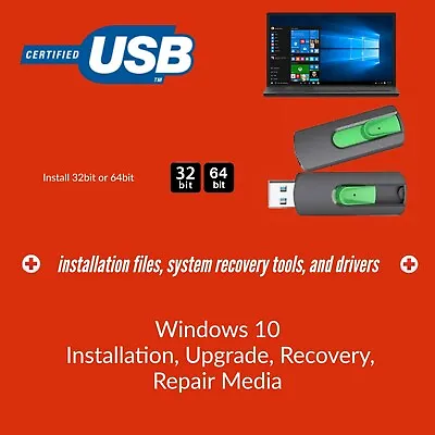 32GB USB Stick Recovery Reinstall Windows Bootable Installer Upgrade #14 • $24.99