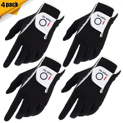 Mens Golf Gloves Wet Hot Weather Grip Left Right Hand Durable Value 4 Pack US • $22.99