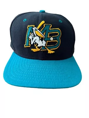 Vtg Myrtle Beach Pelicans New Era Snapback  Minor League Hat Rare Made In USA • $54.97