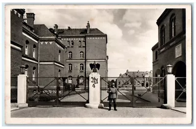 C1940's WWII German Guard Soldier Dachshund Frankenhausen RPPC Photo Postcard • $39.95