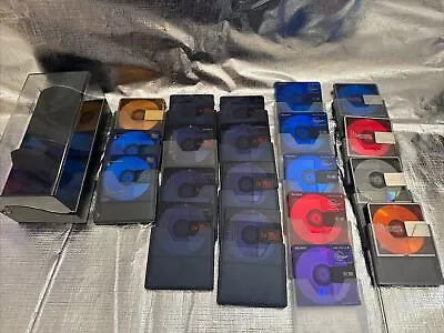 Sony X20 Various Minidiscs Used & Erased  Complete With Slipcases / Storage Unit • £20