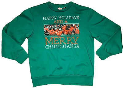 Marvel Deadpool Merry Chimichanga Men's Green Holiday Christmas Sweater; Size M • $17