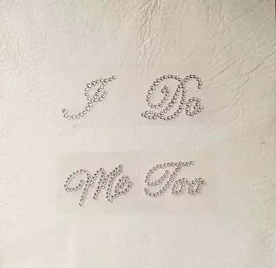 I Do Or Me Too Crystal Clear Diamante Rhinestone Wedding Shoe Stickers  • £1.35