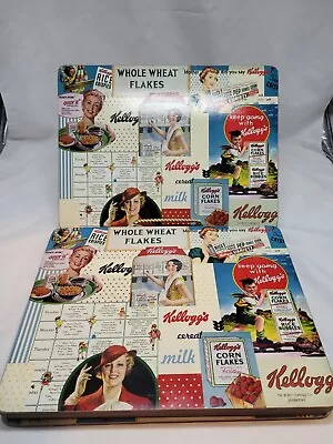 Vintage Retro Kellogg's Advertising Cork Placemats Set 6 • $34.95