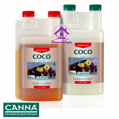 Canna Coco A+B 1 Litre Veg & Flower Plant Food Base Nutrients Hydroponics • £17.35