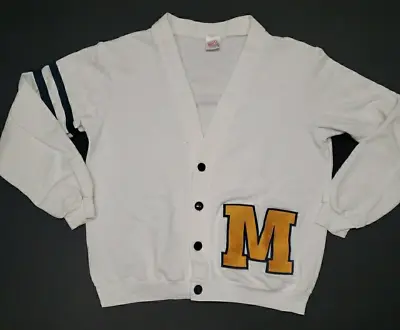 VTG College Blvd University Of Michigan Wolverines Letterman Cardigan Large • $31.48