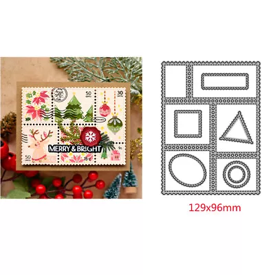 Postage Collage Plastic Stencils Cutting Dies For Embossing Scrapbooking Cards • $7.99