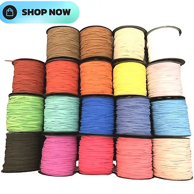 £1.40 • Buy Flat Faux Suede Leather Cord 2.6 Mm Jewellery Velvet String Thong Craft UK Stock