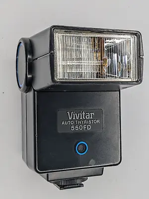 VIVITAR Auto Thyristor 550FD C/R Flash/Speedlite - Shoe Mount For Canon • $10.99