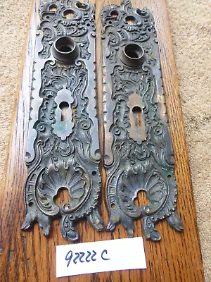 Pair Vintage Antique Bronze RHCo  Belfort  Entry Door Plates 92222 C • $199