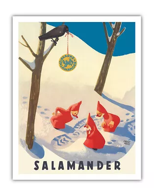 Salamander Shoes - Vintage German Advertising Poster By Franz Weiss 1955 • $12.98