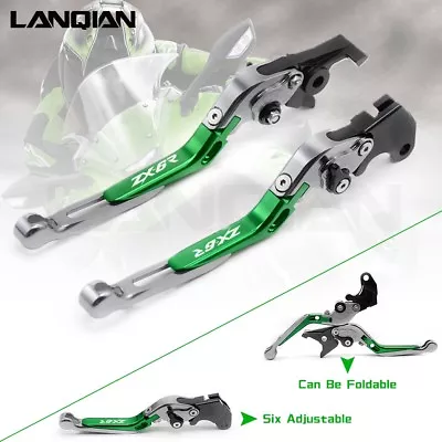 For Kawasaki ZX-6R ZX6R 2000-04 07-2016 Folding Extendable Brake Clutch Levers • £39.59