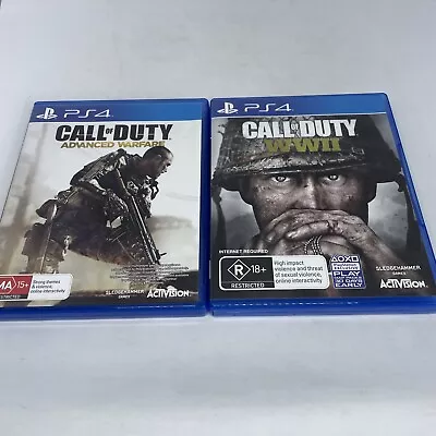 Call Of Duty Advanced Warfare & WWII PS4 Free Domestic Shipping • $27.99