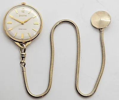 Vintage Working 1962 BULOVA 17 Jewel 10K R.G.P Ladies Swiss Pendant Pocket Watch • $149.99